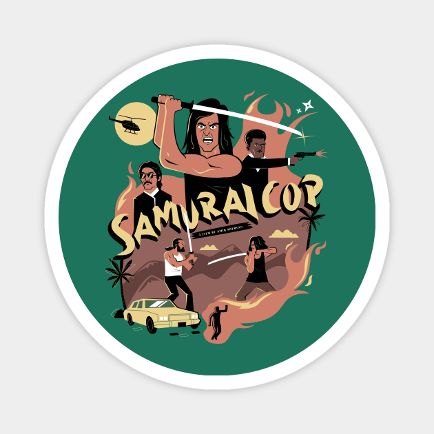 Samurai Cop Magnet by rafaelkoff